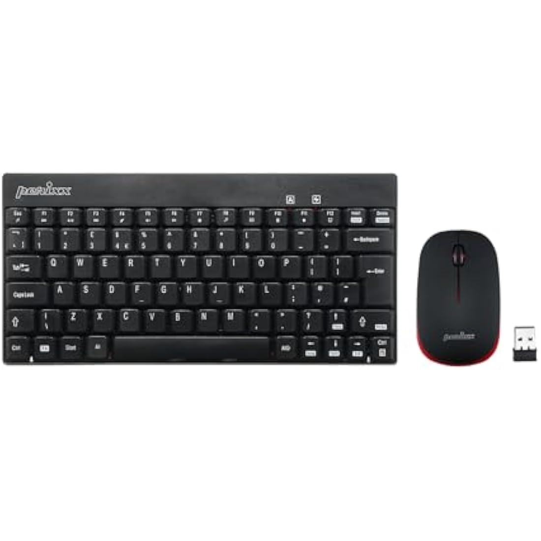 perixx PERIDUO-712 Wireless Mini Keyboard and Mouse Combo - AES 128 Bit - Black - UK Layout