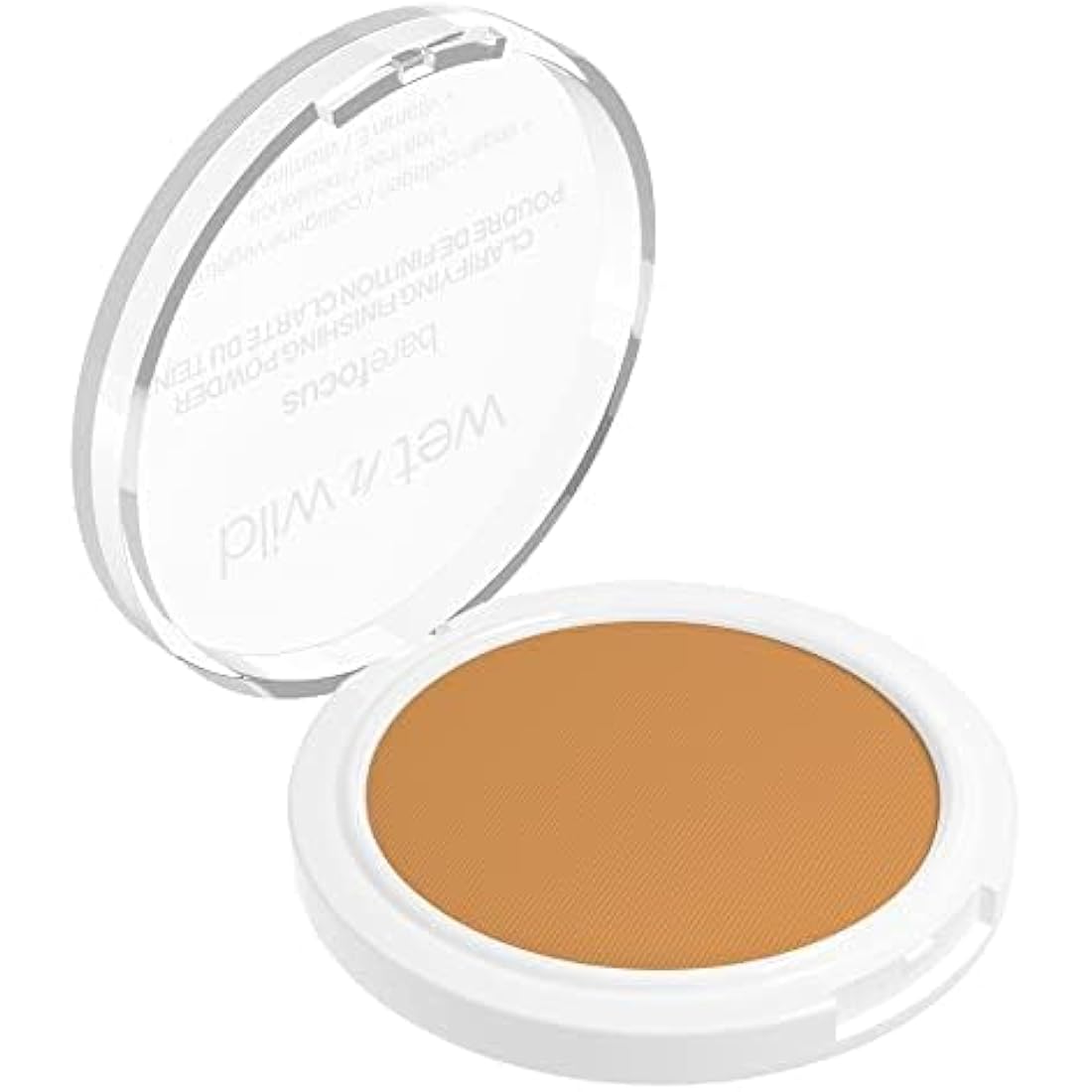 Wet n Wild, Bare Focus, Makeup Clarifying and Finishing Powder, Translucent and Matte for a Flawless Makeup Base, Long-Lasting, with Hyaluronic Acid and Vitamin E, for Medium/Tan Skin Tones