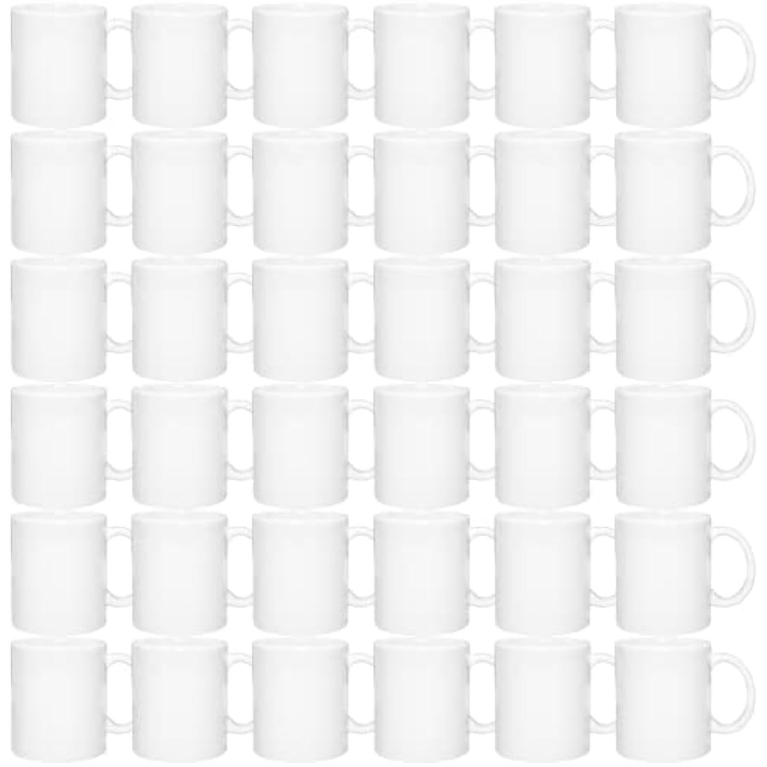 MR.R Set of 36 Sublimation Blanks Dishwasher White Ceramic Coffee Mugs 11oz Blank Ceramic Classic Drinking Cup Mug for Milk Tea Cola Water