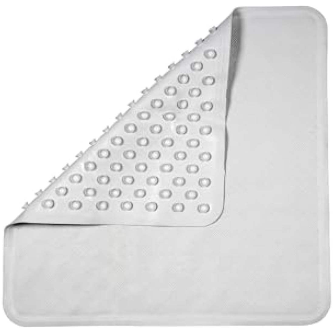 Croydex Rubagrip Square Shower Mat - Secure Grip Suction Cups for a Non Slip Shower Mat with Anti Mould and Anti-Bacterial Additive Made From Natural Rubber, 53x53cm