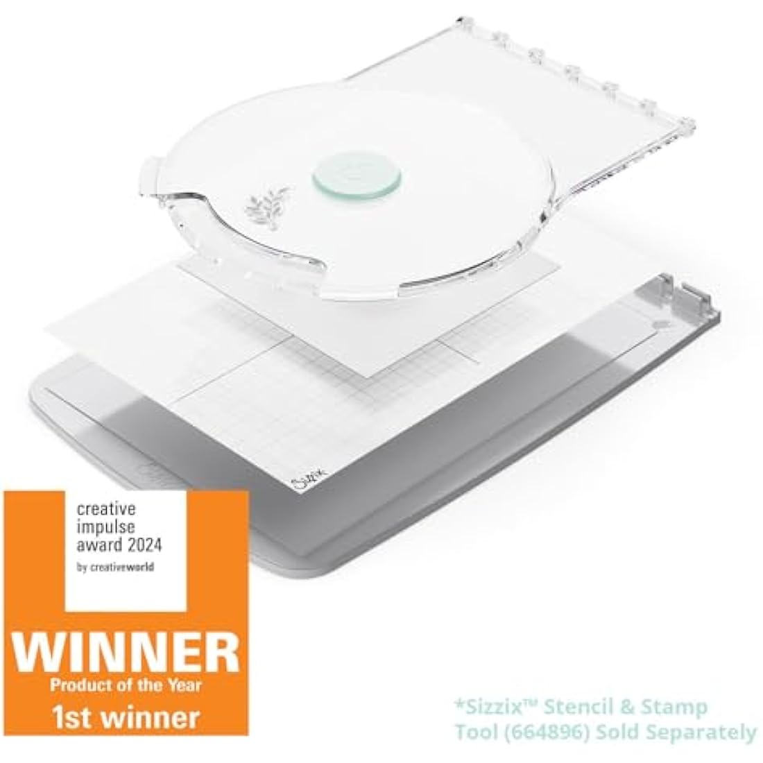 Sizzix™ Stencil & Stamp Tool Accessory – Stamp & Spin Tool