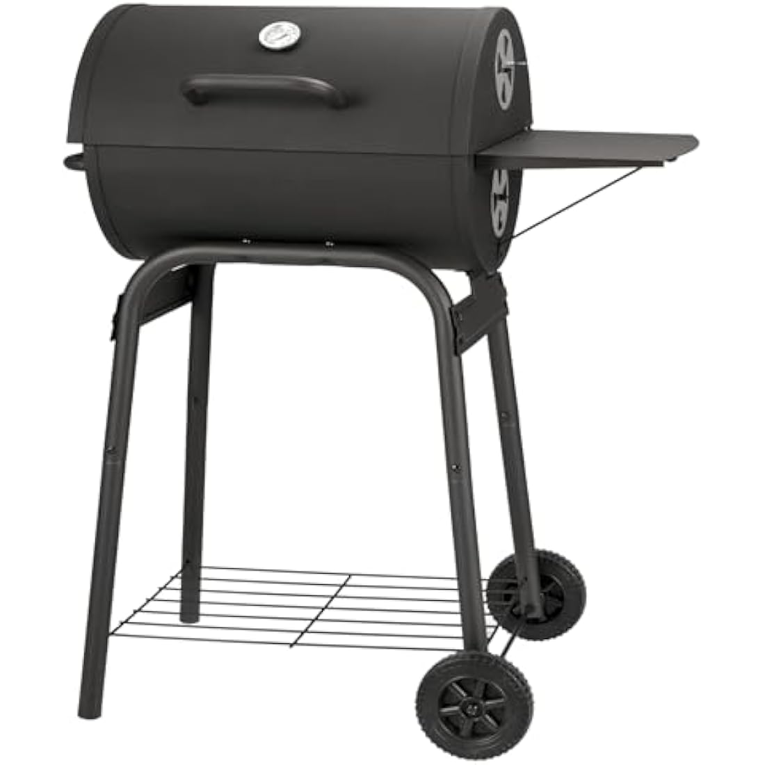 Barrel Charcoal Grill, Large Charcoal Grills with Side Shelf, Outdoor BBQ Grill,Perfect for Backyard Camping, Patio Parties, and Picnics