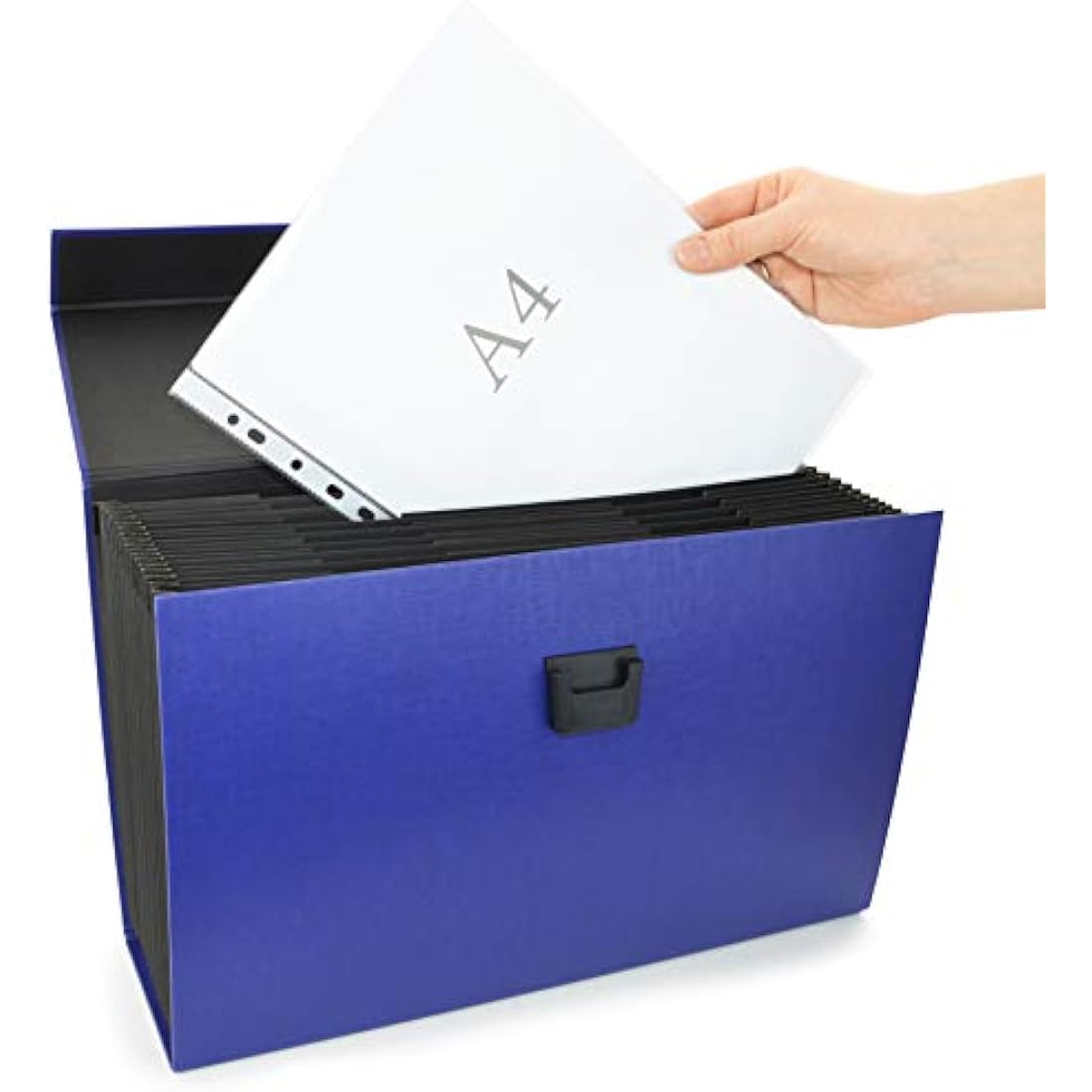 Rapesco 1553 19-Part Expanding Box File Document Organiser, A4+, Blue