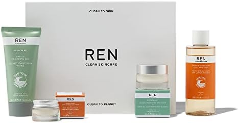 REN Clean Skincare Limited Edition 2022 Set | Skincare Routine Value Set | for Women for Birthdays, Mother's Day, Valentine's, Christmas & more | Cruelty Free