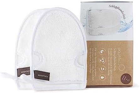 Waschies Reusable Body Cleansing Mitts ? Pack of 2 in White - Full-Body Wash Glove - Eco-Friendly & Suitable For All Skin Types - Left & Right Handed