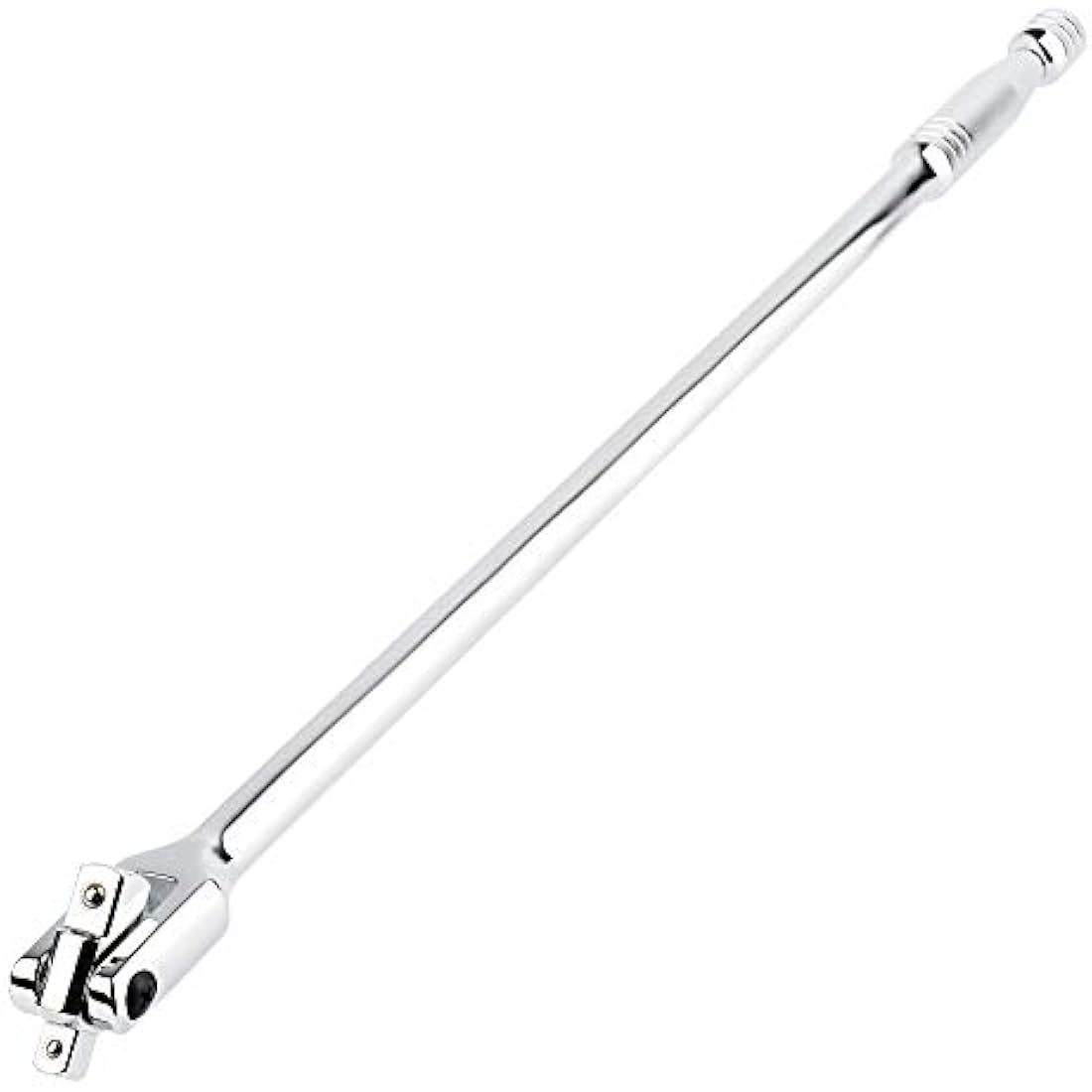 MAXPOWER 2 in 1 Breaker Bar Wheel Nut Spanner Flexible Handle Dual-Drive with 1/2" and 3/8" Nut Sq. Drivers, (24"/600mm)