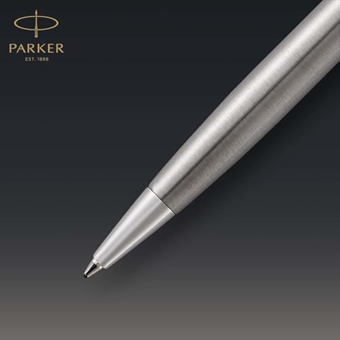 Parker Sonnet Ballpoint Pen | Stainless Steel with Palladium Trim | Medium Point Black Ink | Gift Box