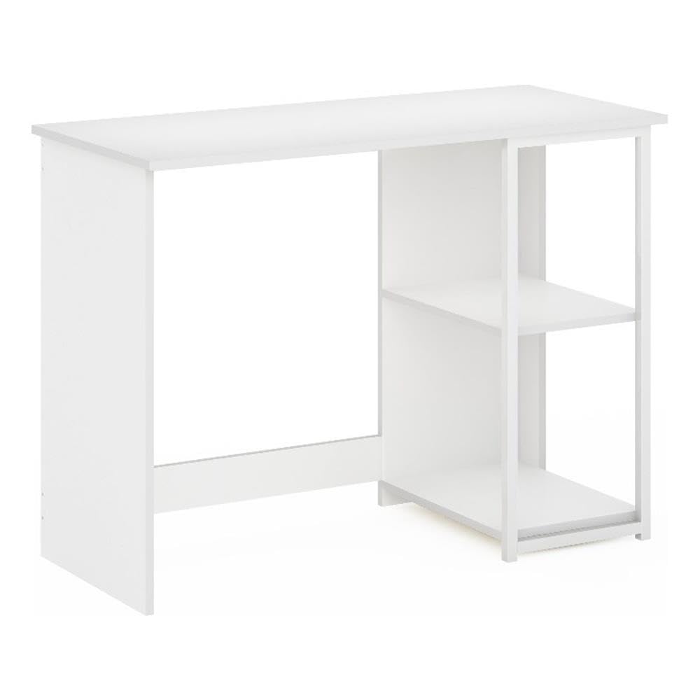 Furinno Computer Desk, Solid White/White, 74.2 (D) x 101 (W) x 45 (H) cm