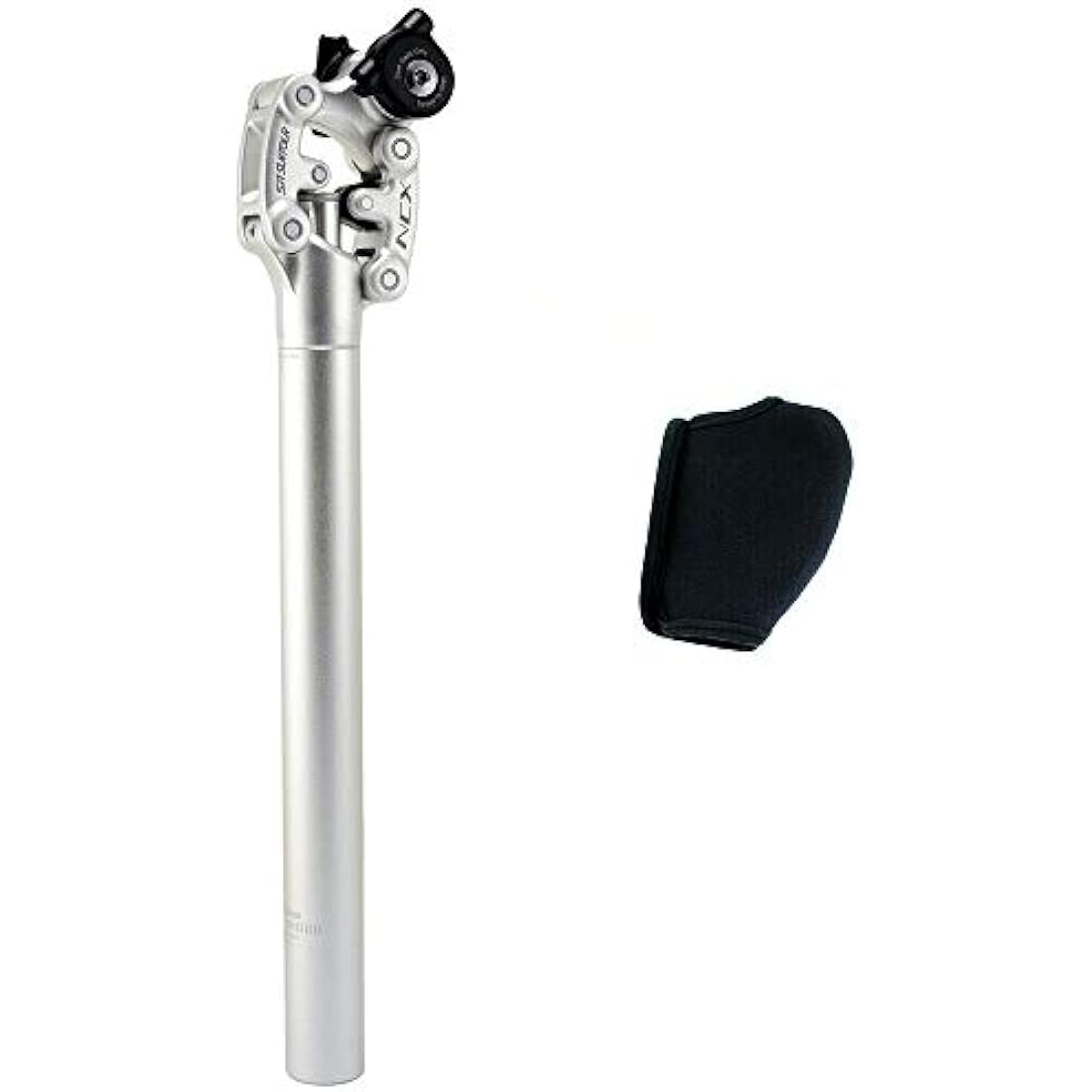 SR Suntour SP12 NCX Suspension Seat Post, Silver, 31.6x400mm, Mountain Bike, Internal Coil w/ Preload Adjust