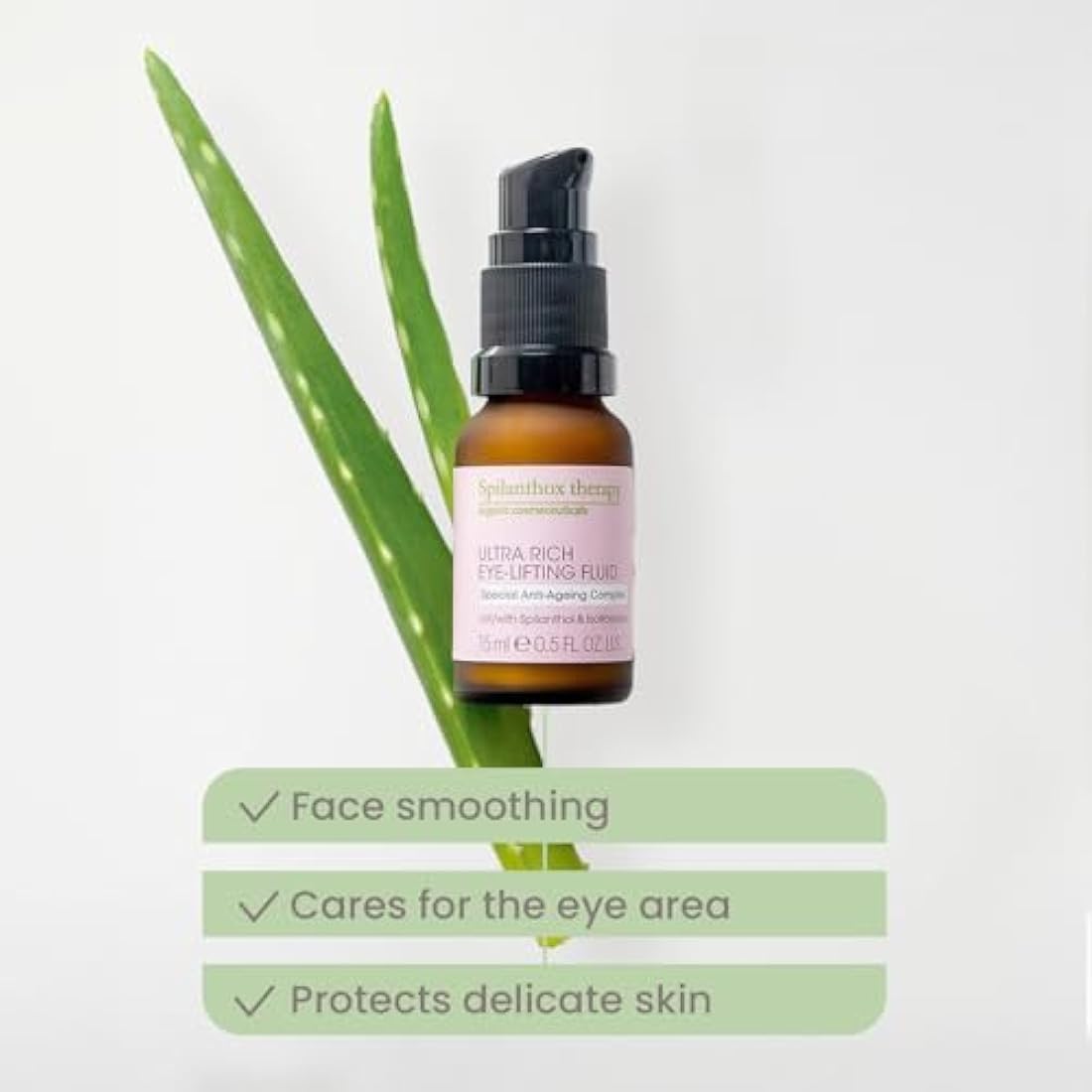 Spilanthox therapy - Ultra Rich Eye-Lifting Fluid - Anti-Ageing Eye Care for Smooth Eye Area - Spilanthol, Hyaluronic Acid & Organic Aloe Vera - Vegan Natural Cosmetics - 15ml