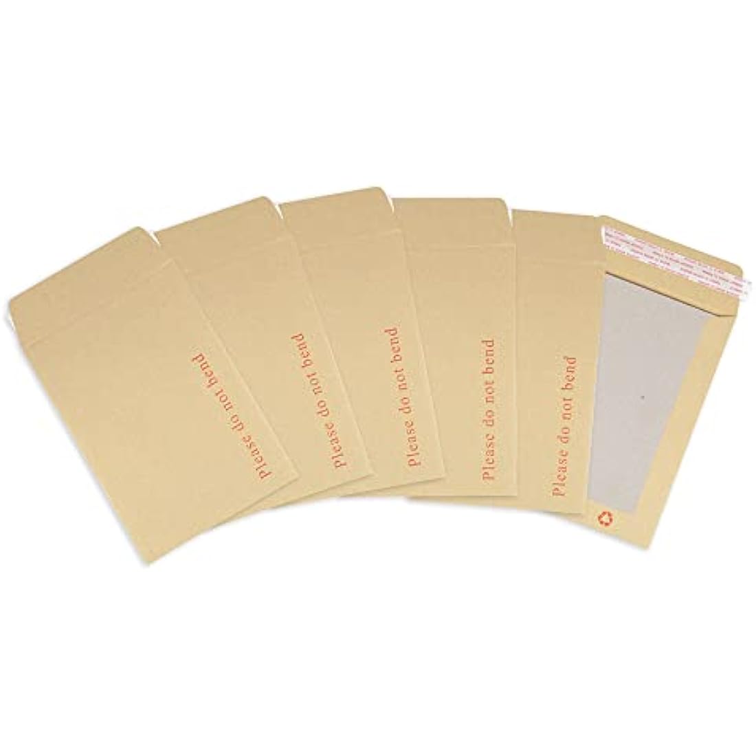 Postmaster A5 C5 Do Not Bend Board Back Envelopes 229 x 162 mm Peel Seal 50 Pack, Brown