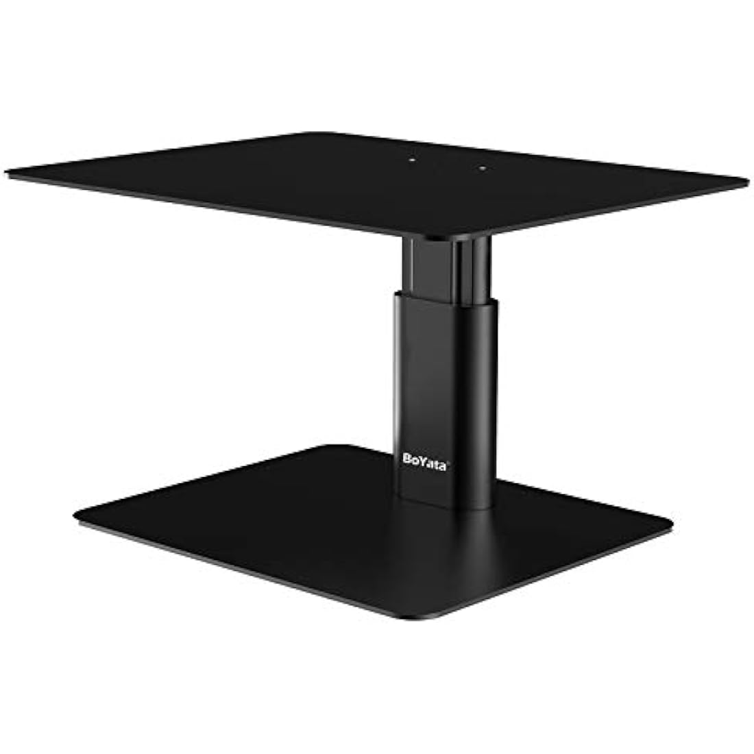 BoYata Monitor Stand Riser, Metallic Adjustable Height Desktop Stand Storage Organizer Compatible with Display, Computer, Laptop, iMac, TV, PC, Printer and All Screen Display