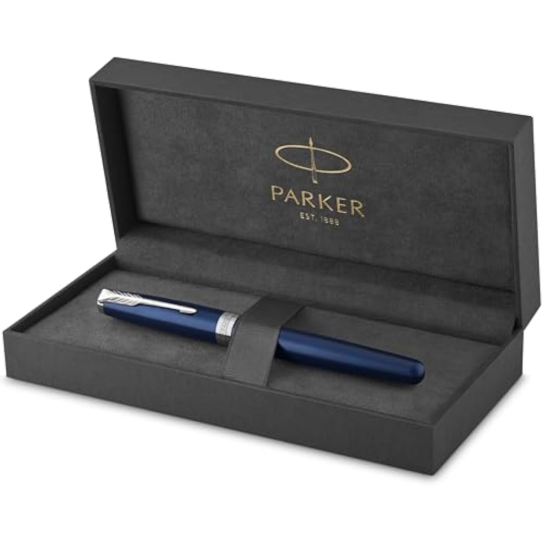 Parker Sonnet Rollerball Pen | Blue Lacquer with Palladium Trim | Fine Point Black Ink | Gift Box