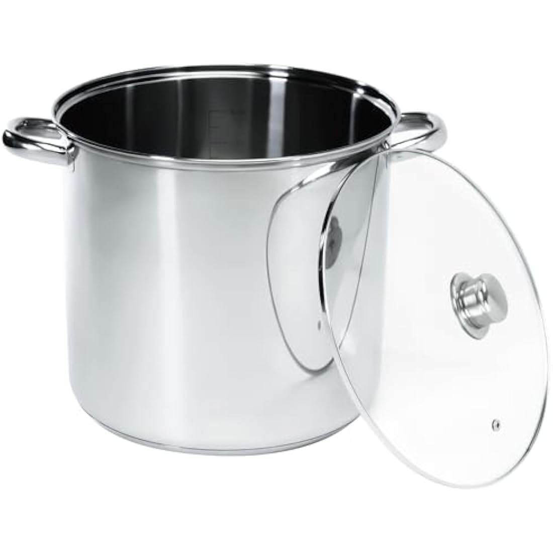 Cooking Pot Induction Stock Pot 9 litres Stainless Steel Deep Pots, Can Be Used as Stew, Soup Pot and Pasta Pot with Tempered Glass Lid