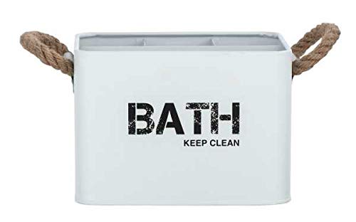 WENKO 23700100 Bathroom Box, White, 19 x 12.5 x 13 cm