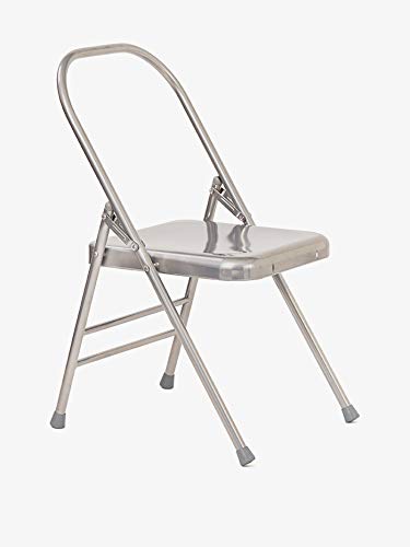 Yogamatters Yoga Chair - Metal No Front Bar | Foldable Iyengar Yoga Prop | Yoga Accessories & Equipment