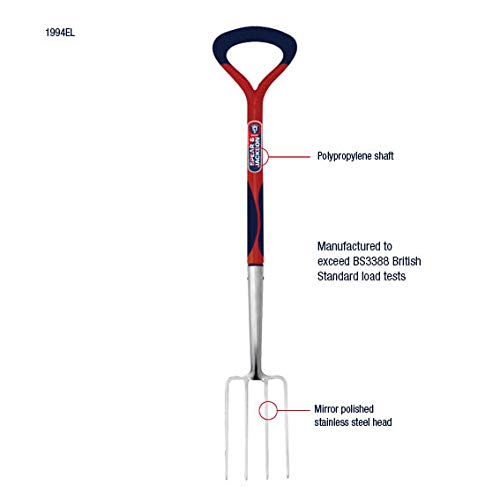 Spear & Jackson 1994EL Select Stainless Steel Border Fork, Blue