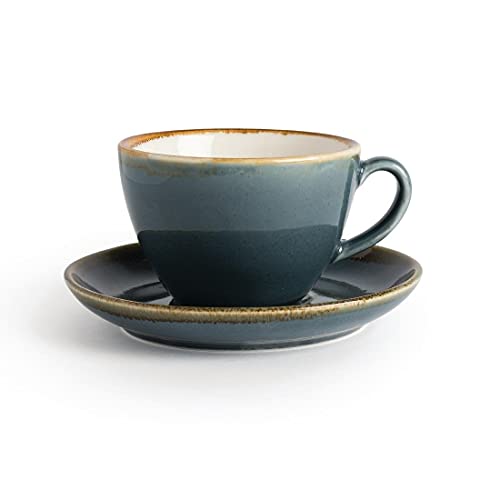 Olympia Kiln Ocean Cappuccino Coffee Cups Set 340 ml/12 oz (Pack of 6) - Fits Saucers: GP333, GP349, GP365, GP481 - GP348