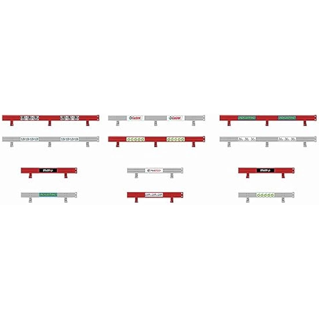 Scalextric Classic Barriers with Stickers,Grey/Red,38.1 x 12.7 x 5.08 cm; 300 Grams