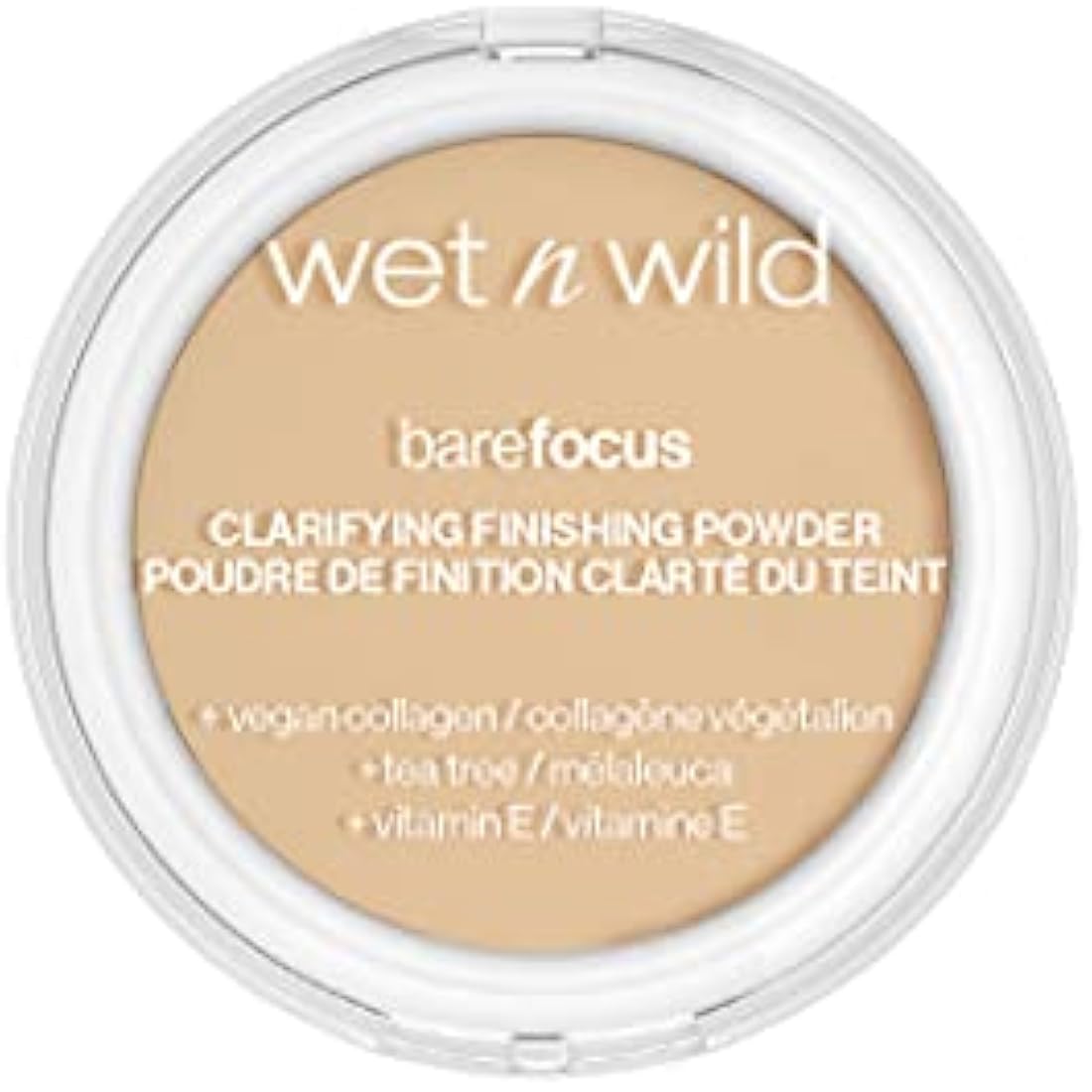 Wet n Wild, Bare Focus, Makeup Clarifying and Finishing Powder, Translucent and Matte for a Flawless Makeup Base, Long-Lasting, with Hyaluronic Acid and Vitamin E, for Light/Medium Skin Tones