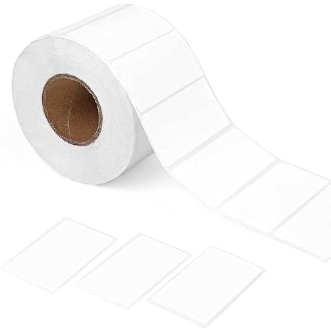 Sticky Labels Roll, Self Adhesive Labels White Sticky Label Blank Label Stickers for Office, Kitchen, Supermarket and Laboratory (1000PCS 60 * 30mm)