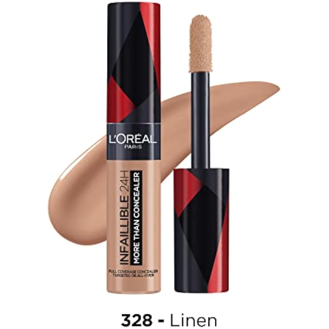 L'Oréal Paris Infallible 24H More Than Concealer, Full-coverage, Longwear and Matte Finish, 328 Linen
