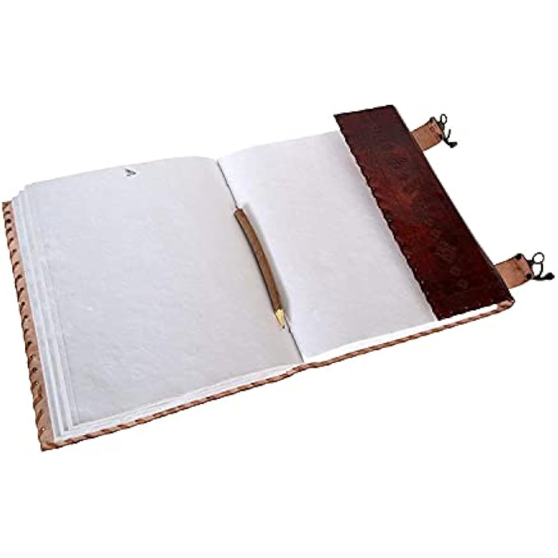 OVERDOSE Seven Stone Leather Journal - Handmade Antique Stone Journal For Students & Office For Men And Women Diary Leather Sketchbook Drawing Journal Notebook - Size 10 X 13 Inches | 25 X 33 cm