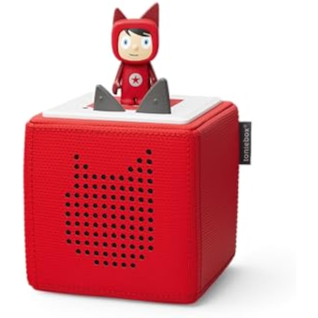 tonies Toniebox Wireless Musical Storybox Starter Set, including 1 Creative, Red