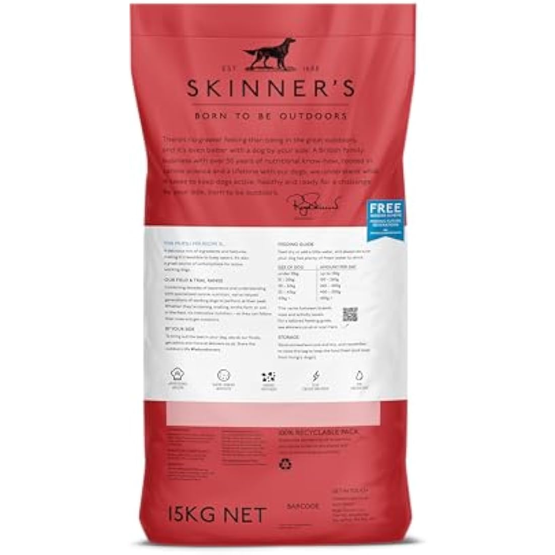 Skinner’s Field & Trial Muesli Mix – Complete Dry Adult Dog Food, For Fussy Eaters, Mixed Kibble for Variety, 15kg