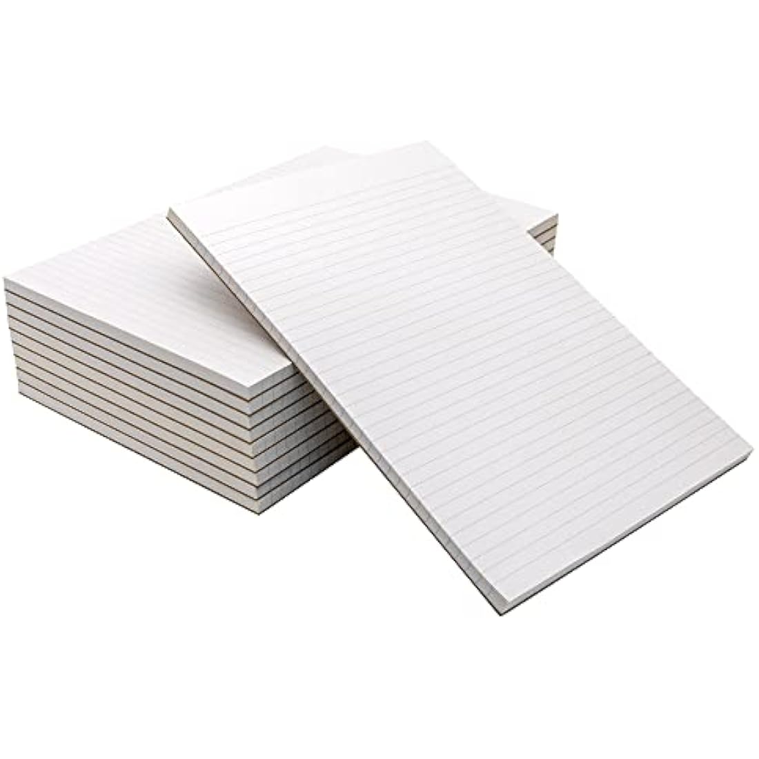 Pukka Pad, A4 8mm Ruled Memo Pad – Pack of 10 – 160 Pages, 80 Sheets of Unpunched 60GSM Paper Per Pad – Glue Top-Bound, Thick Card Back Cover for Home, School Students, & Office Professionals