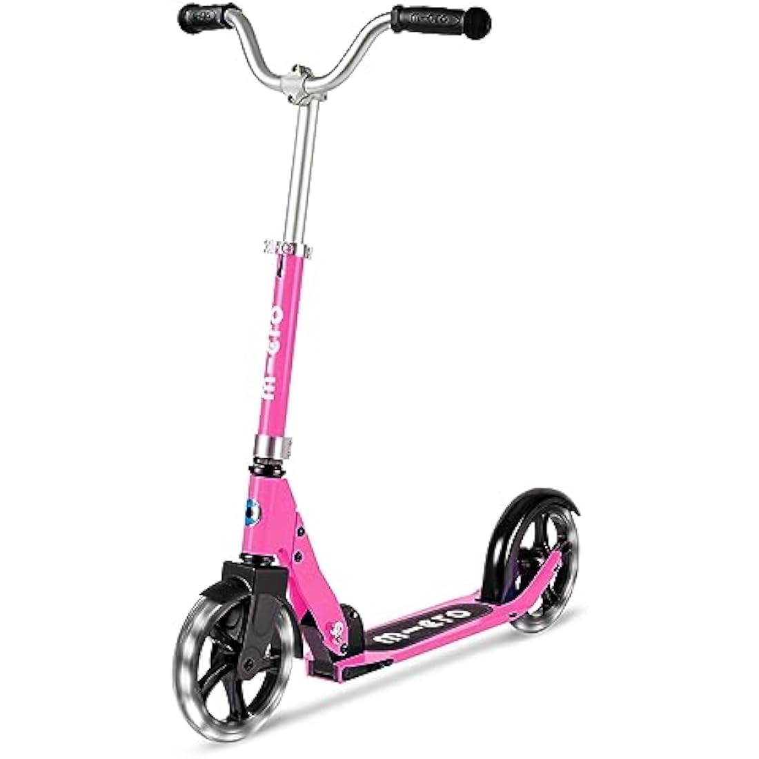 Micro Scooters | Cruiser LED Children's Scooter | Handlebar Adjustable | Lightweight | Light Up Wheels | Foldable | Kickstand | 6-12yrs | Boys & Girls