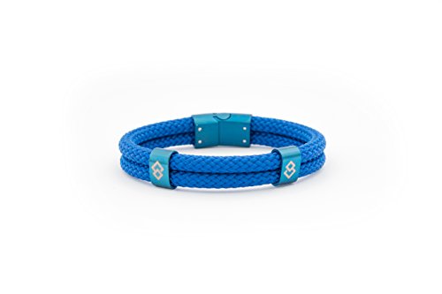 TRION:Z Zen Loop Duo Magnetic Bracelets for Women & Men Wristband Featuring Patented ANSPO Technology Unisex Bracelet (Large, Indigo Blue)