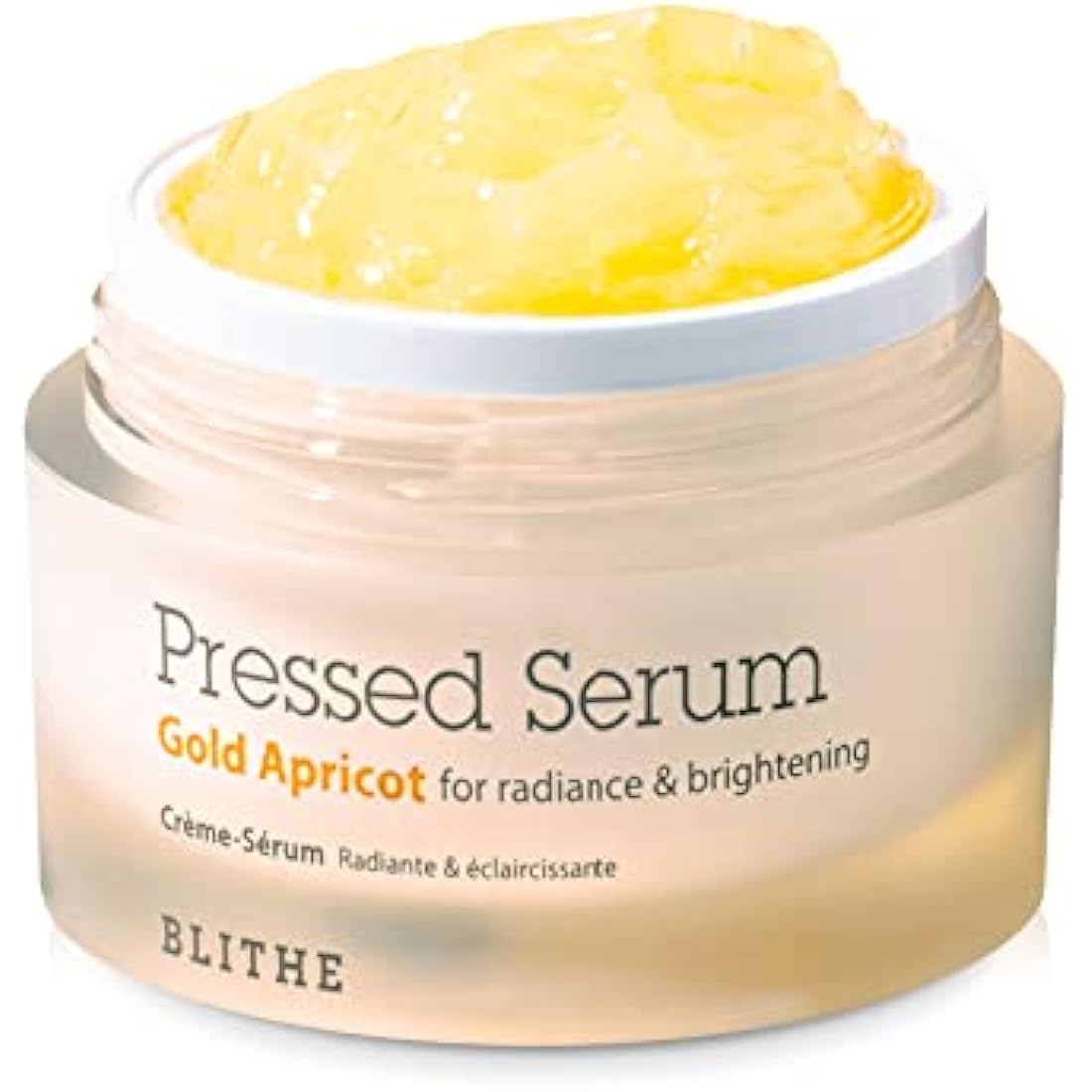 BLITHE Pressed Serum Gold Apricot – Hydrating serum with apricot extract and niacinamide, for dry and radiant skin, with a bouncy texture, Korean skincare (50 ml)