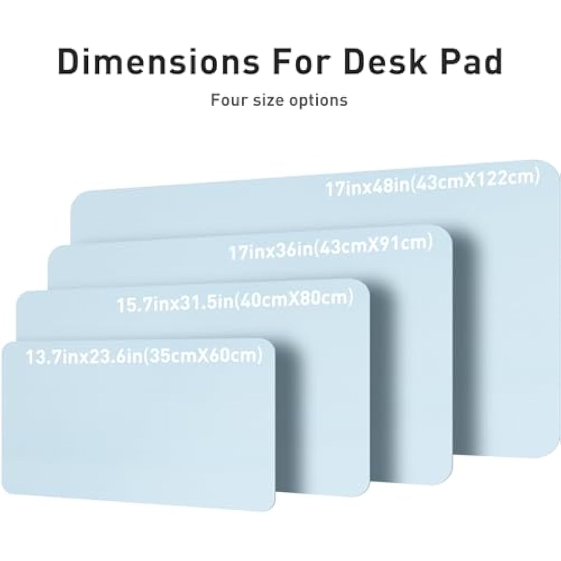 Aothia Desk Pad,PU Leather Desk Mat,Mouse Pad,Anti-Slip Desk Protector,Waterproof Desk Pad for Office and Home(60cmx35cm,Baby Blue)