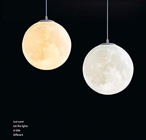 KRUIHAN Pendant Lights Ceiling Night Lamp - Universe Planet Moon Creative Lantern Restaurant Bar Home Children Bedroom LED Hanging Lighting(Light Bulb