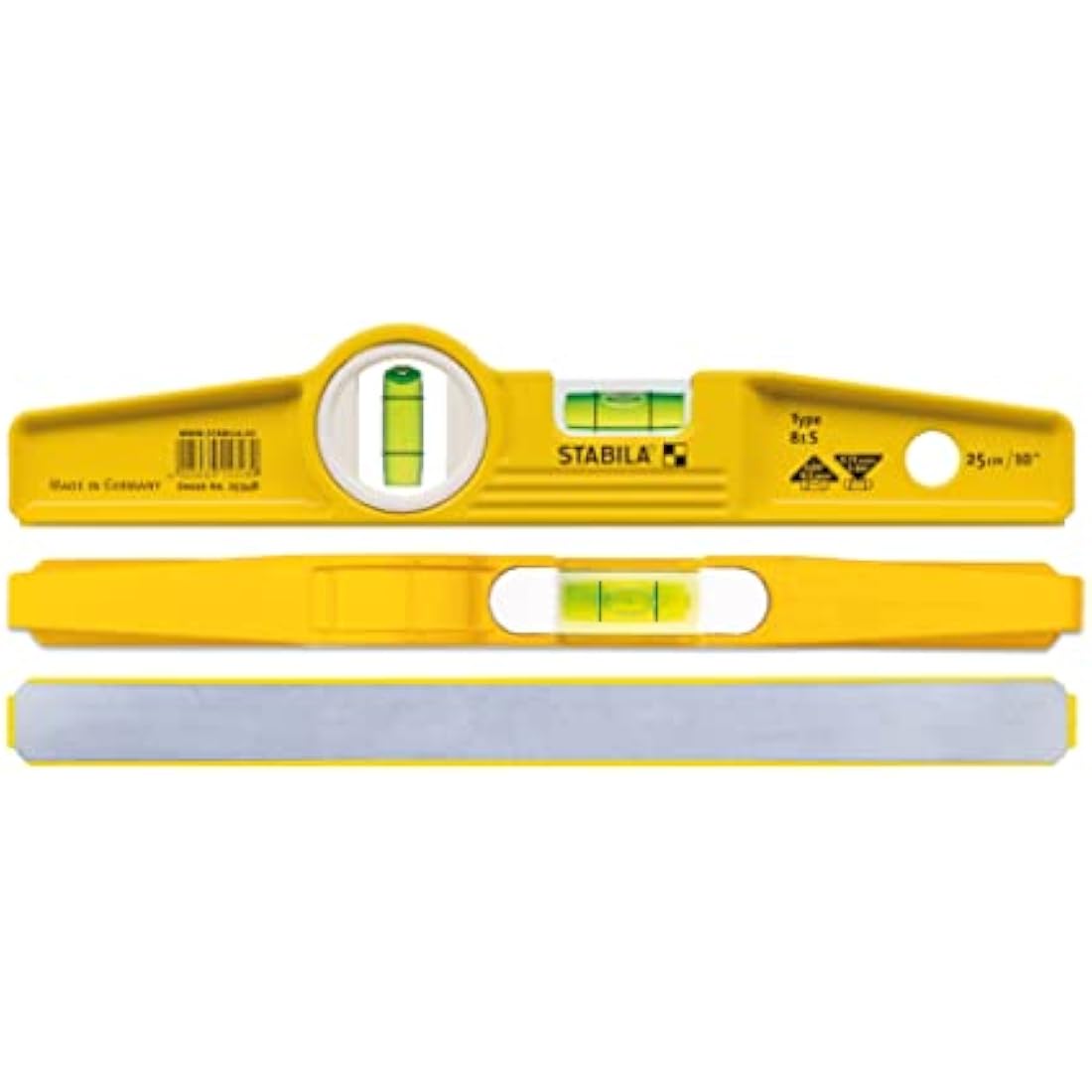 Stabila 81s Level 25cm/10in 1500 Aluminium without Rare-earth magnet system, Non-magnetic , Multicolor