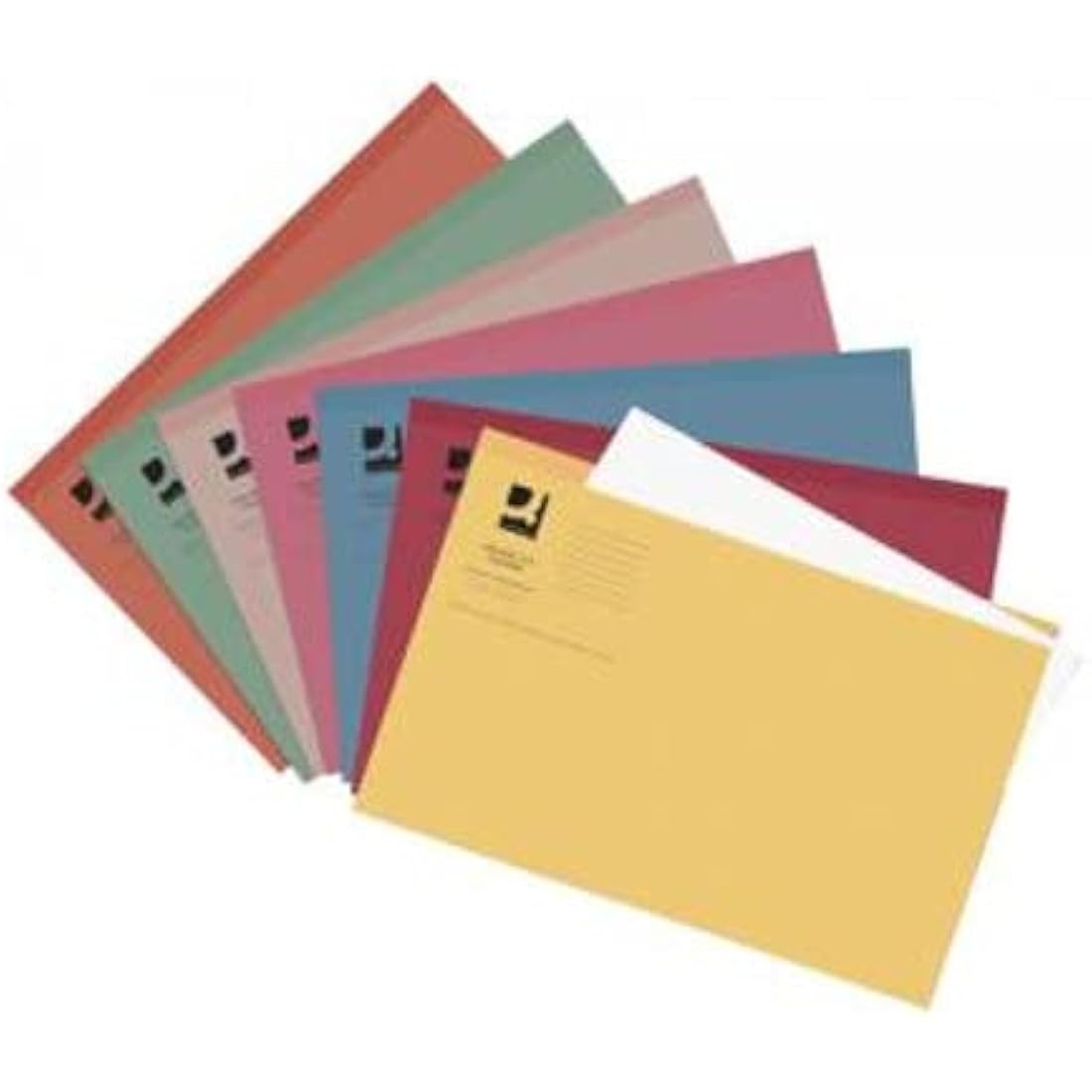 Q-Connect Square Cut Folder Lightweight 180gsm Foolscap Green (Pack of 100)