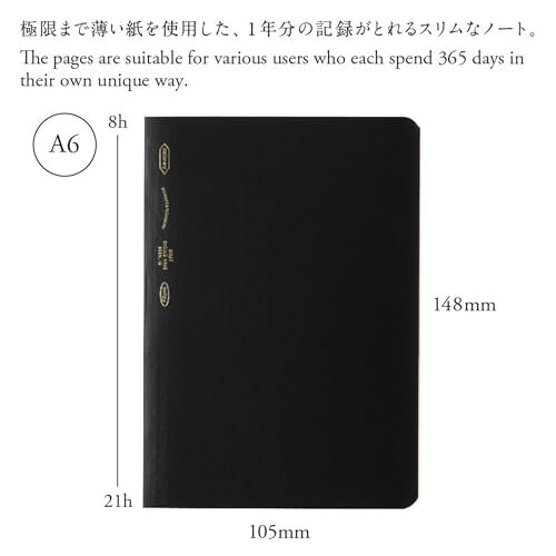 Stálogy Editor's Series 365 Days notebook A6 black