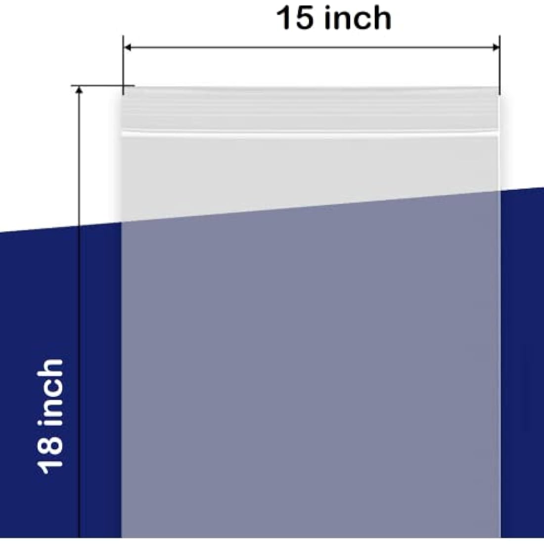 100 Grip Seal Bags 15" x 20" | Reusable Strong Zip Lock | Clear Resealable Plastic Bags | Polythene Packaging for Food Storage, Jewellery - by Sabco (15" x 20")