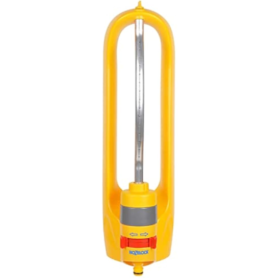 HOZELOCK - Rectangular Oscillating Sprinkler Plus 180 m² : Small-area Spray Sprinkler on Sled, Ideal for Lawns and Established Plants, Adjustable Oscillation Zone: 15 Jets Uniform Watering [2972P0000]