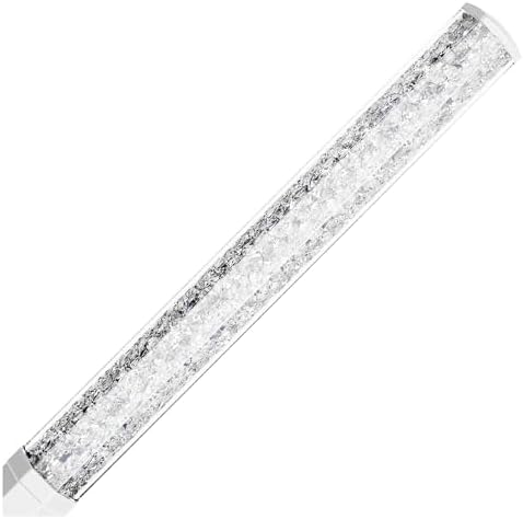 Swarovski Crystalline Ballpoint Pen, White Lacquered Barrel with Eight Crystal Facets and More Than 400 Clear Crystals, from the Crystalline Collection