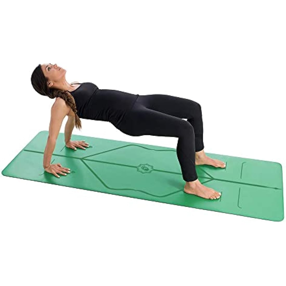Liforme Original Yoga Mat – Free Yoga Bag Included - Patented Alignment System, Warrior-like Grip, Non-slip, Eco-friendly and Biodegradable, sweat-resistant, long, wide, 4.2mm thick mat for comfort