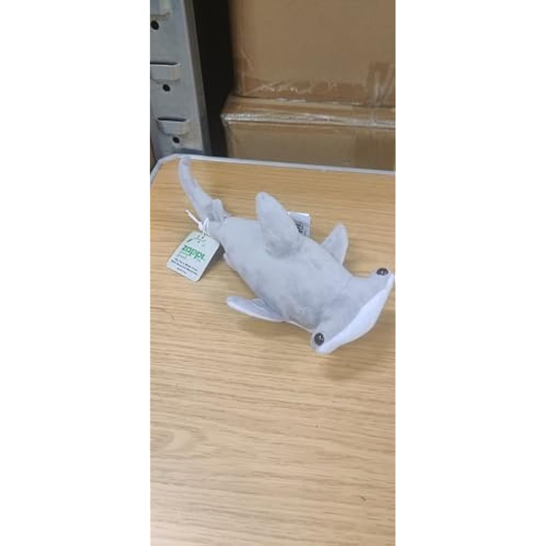 Zappi Co Ultra Soft Hammerhead Shark Plush Toy (26cm Length) - 100% Recycled, Eco-Friendly, Newborn Gift, Realistic Lifelike