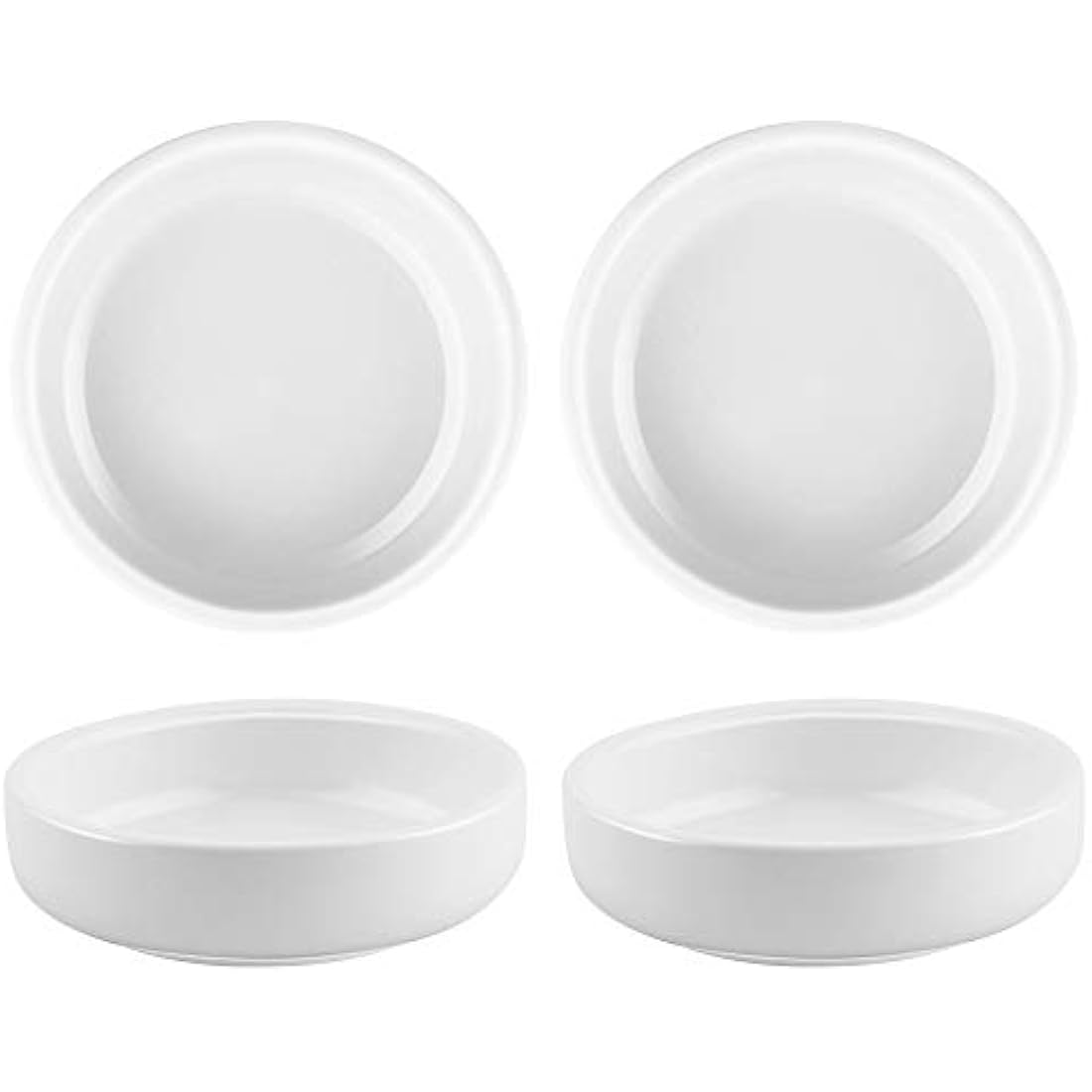 Cyimi 3.5" Ceramic Dipping Sauce Dishes Small Porcelain Soy Side Dish Sauce Bowls White Dipping Bowls Dinnerware Sets Sauces Dessert Snack Serving Dishes Set of 4