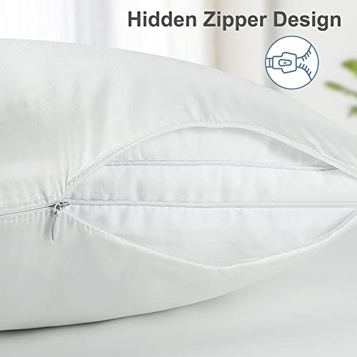 tenn well 2 Pack Mulberry Silk Pillowcases for Hair and Skin, Both Sides 100% Pure Silk Pillowcase 19 Momme Soft Smooth Pillow Case with Hidden Zipper