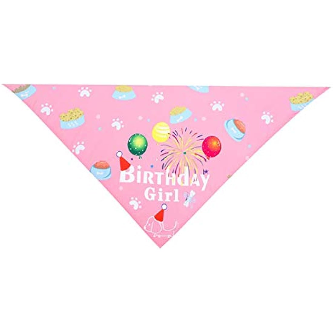 BIPY Dog 1st Birthday Hat Bandanas Set for Girls Small Medium Pets Pink Headdress Costumes Grooming Supplies for Party Celebration Decoration