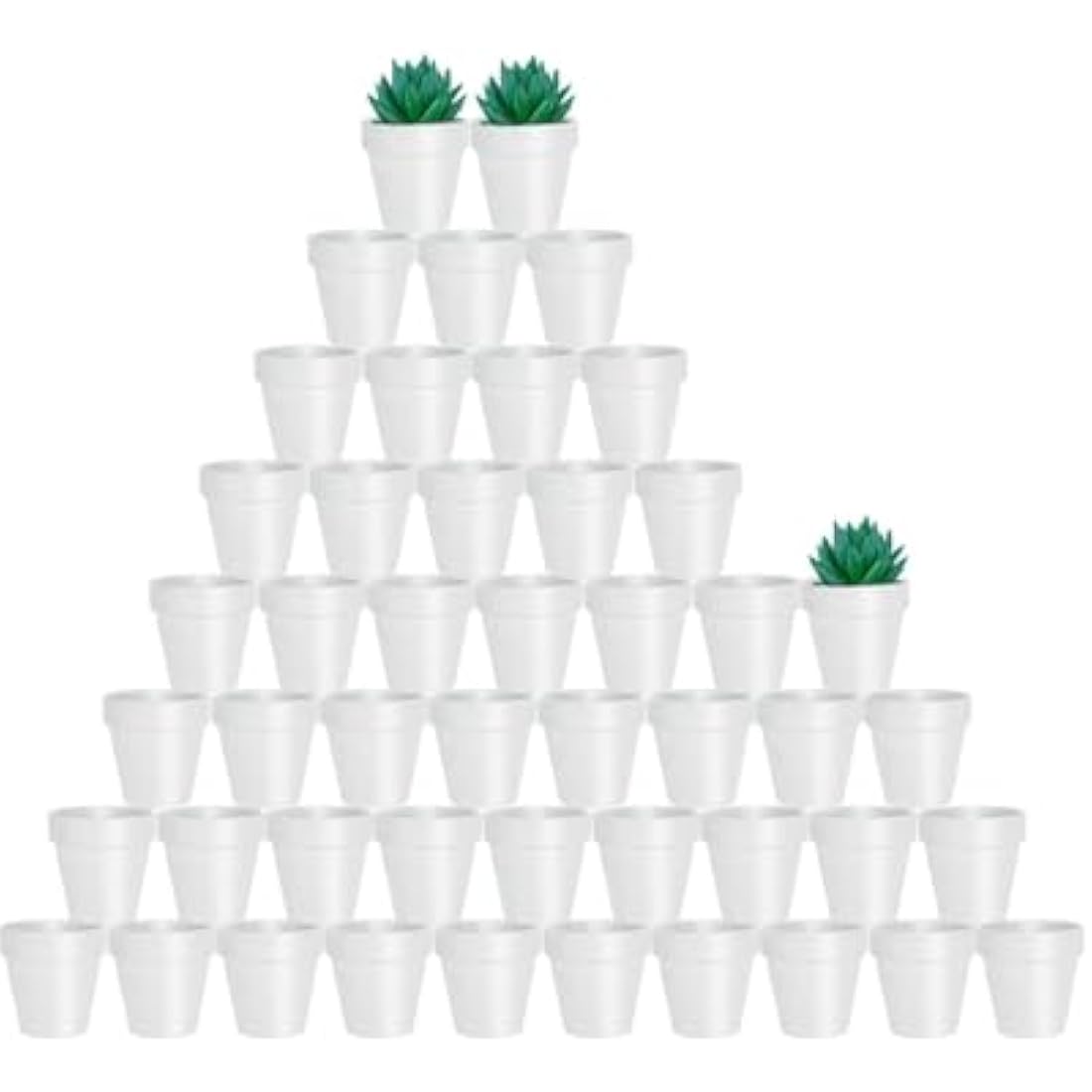 vensovo 48 Pcs Tiny Terracotta Pots - 5 CM White Small Mini Clay Pots with Drainage Holes Flower Nursery Terra Cotta Pots for Indoor/Outdoor Succulent Plants, Crafts, Wedding Favor