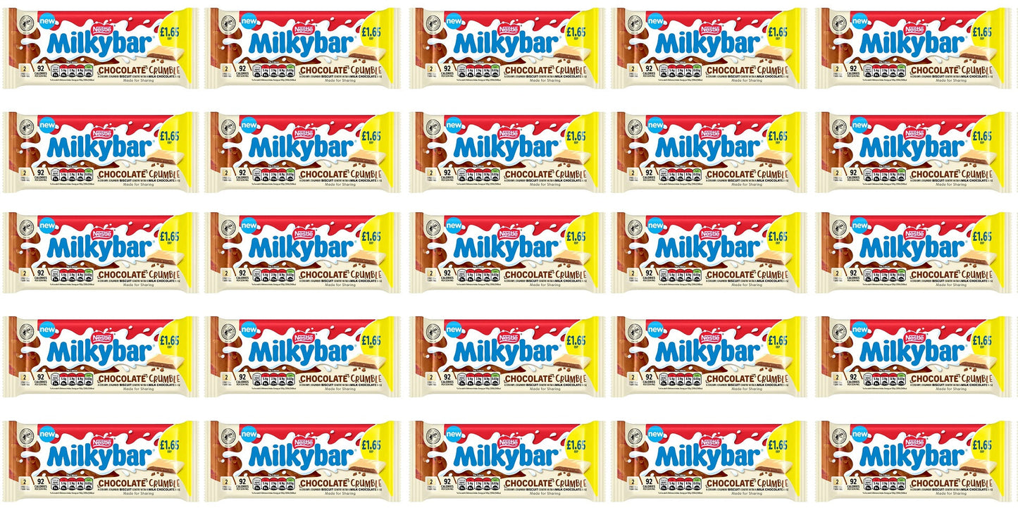 25 x Milkybar Biscuit Chocolate Sharing Bar - 84GM