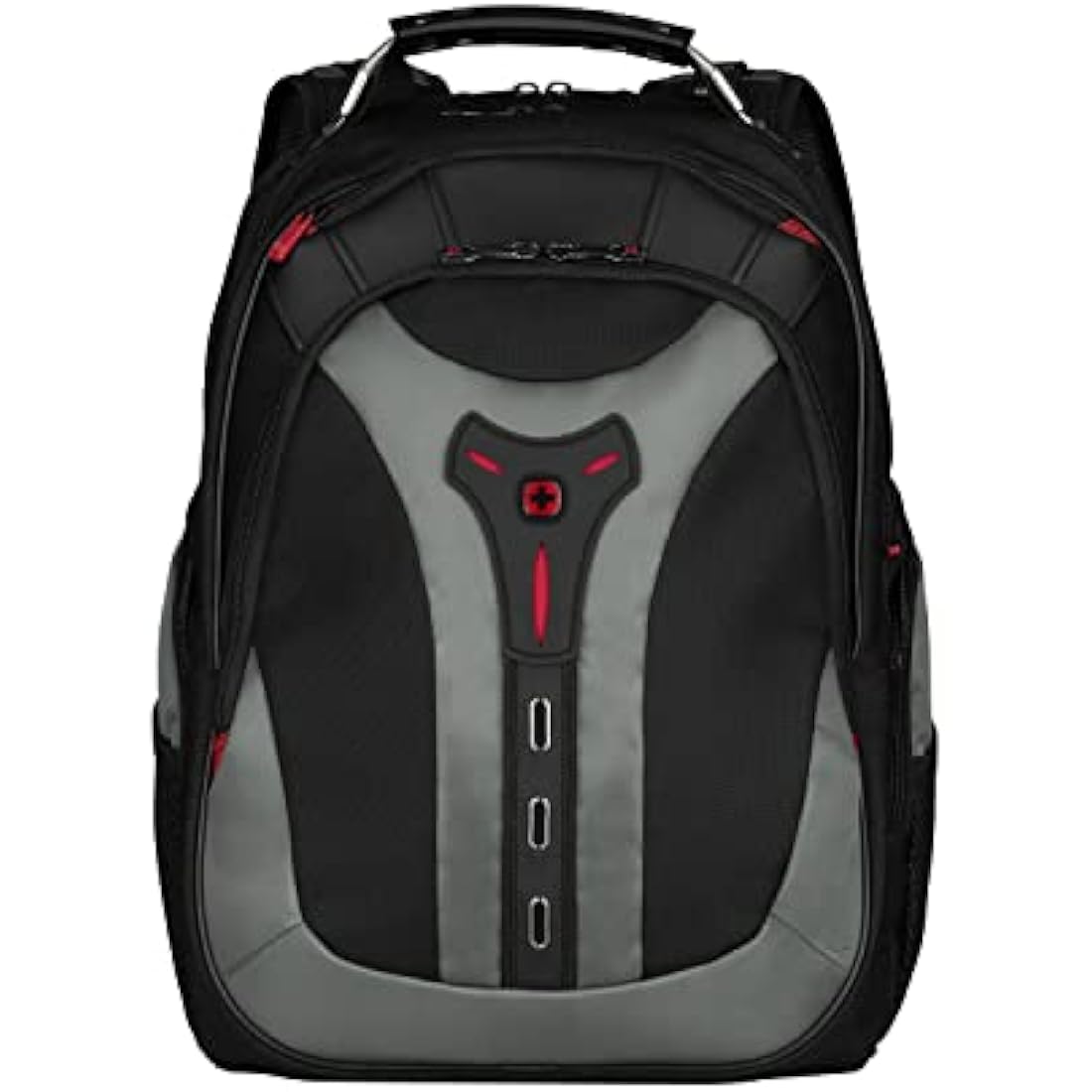 Wenger Pegasus laptop backpack with tablet pocket, notebook up to 17 inches, tablet up to 12 inches, organizer, 25 L, for men and women, office, business travel or uni, grey, 600639