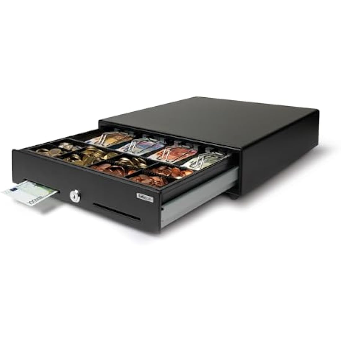 Safescan SD-3540 Standard-Duty Cash Drawer that Safely Stores Your Cash, Till Drawer with 4 Note and 8 Coin Slots - Cash Till with RJ-12 Connection - Solid Cash Register Drawer of 35 X 40.5 X 10.5 cm